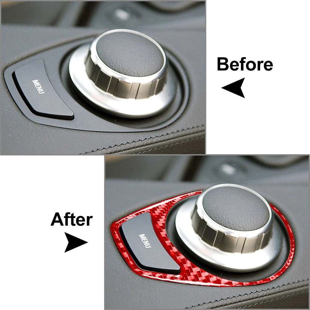 Carbon Fiber FM Switch Panel Cover Trim for BMW 6 Series E63 E64 (2004–2010)
