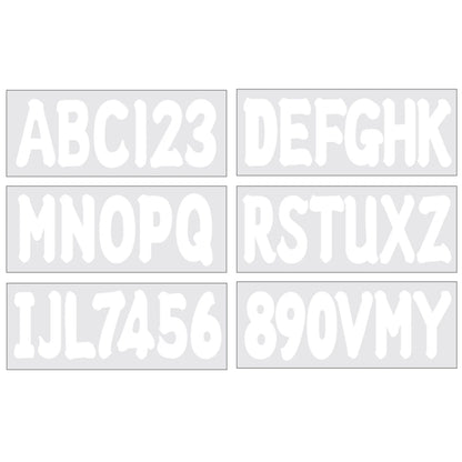 Set of 4 Boat Numbers and Letters Decal Stickers A-Z 0-9 White
