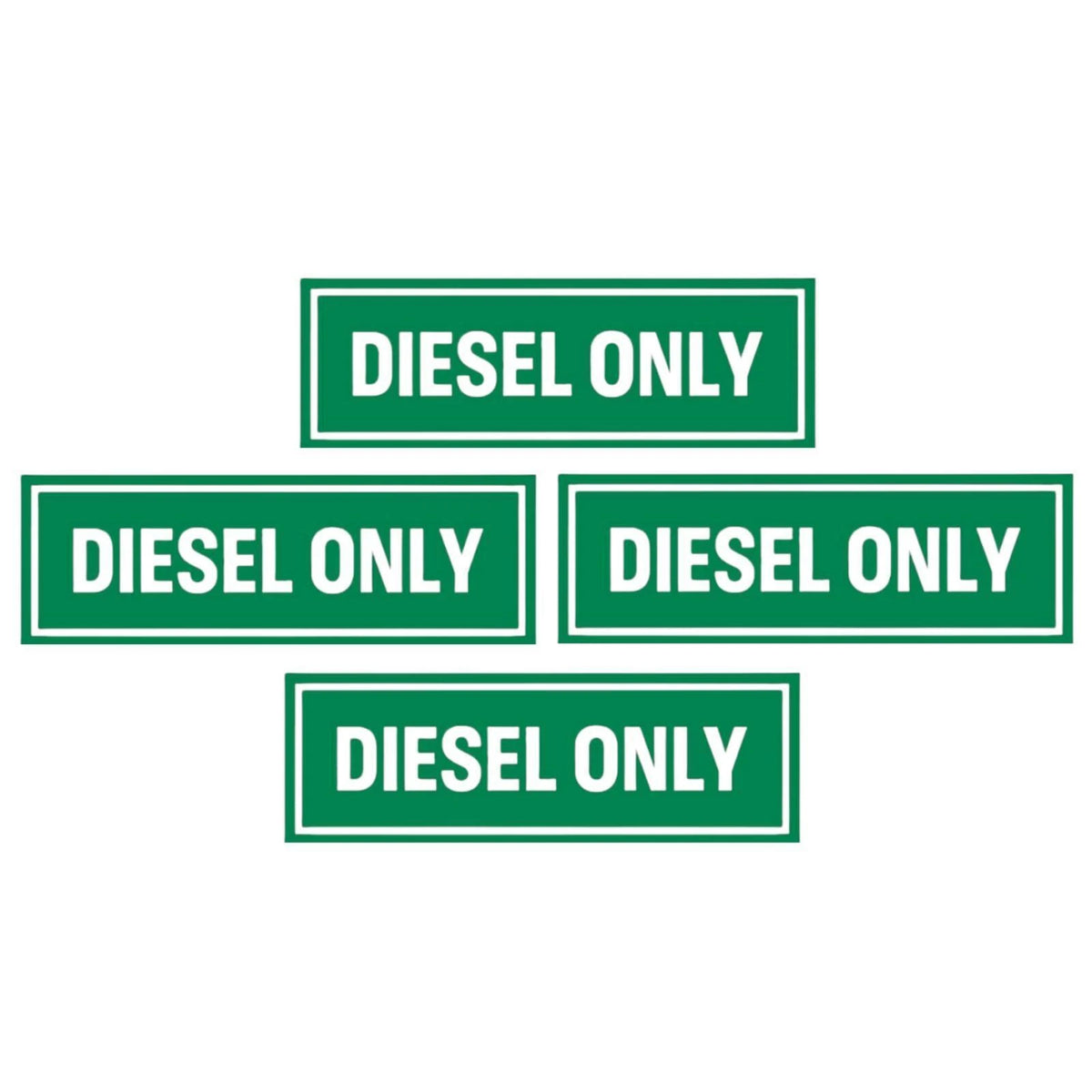 4 Pack Diesel Only Sticker for Fuel Containers (Boats)