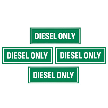 4 Pack Diesel Only Sticker for Fuel Containers (Boats)