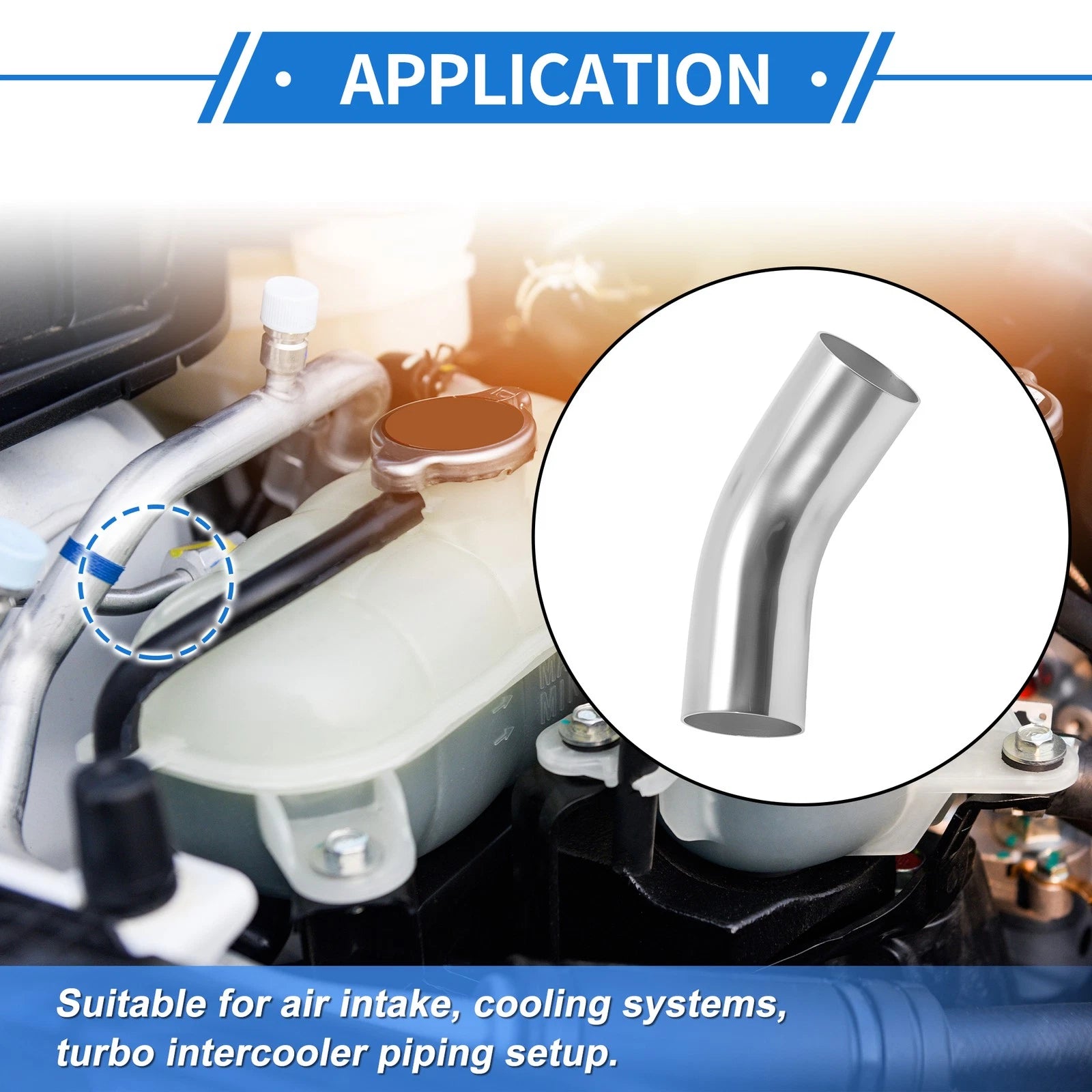 2.48"OD 45° Intercooler Pipe for