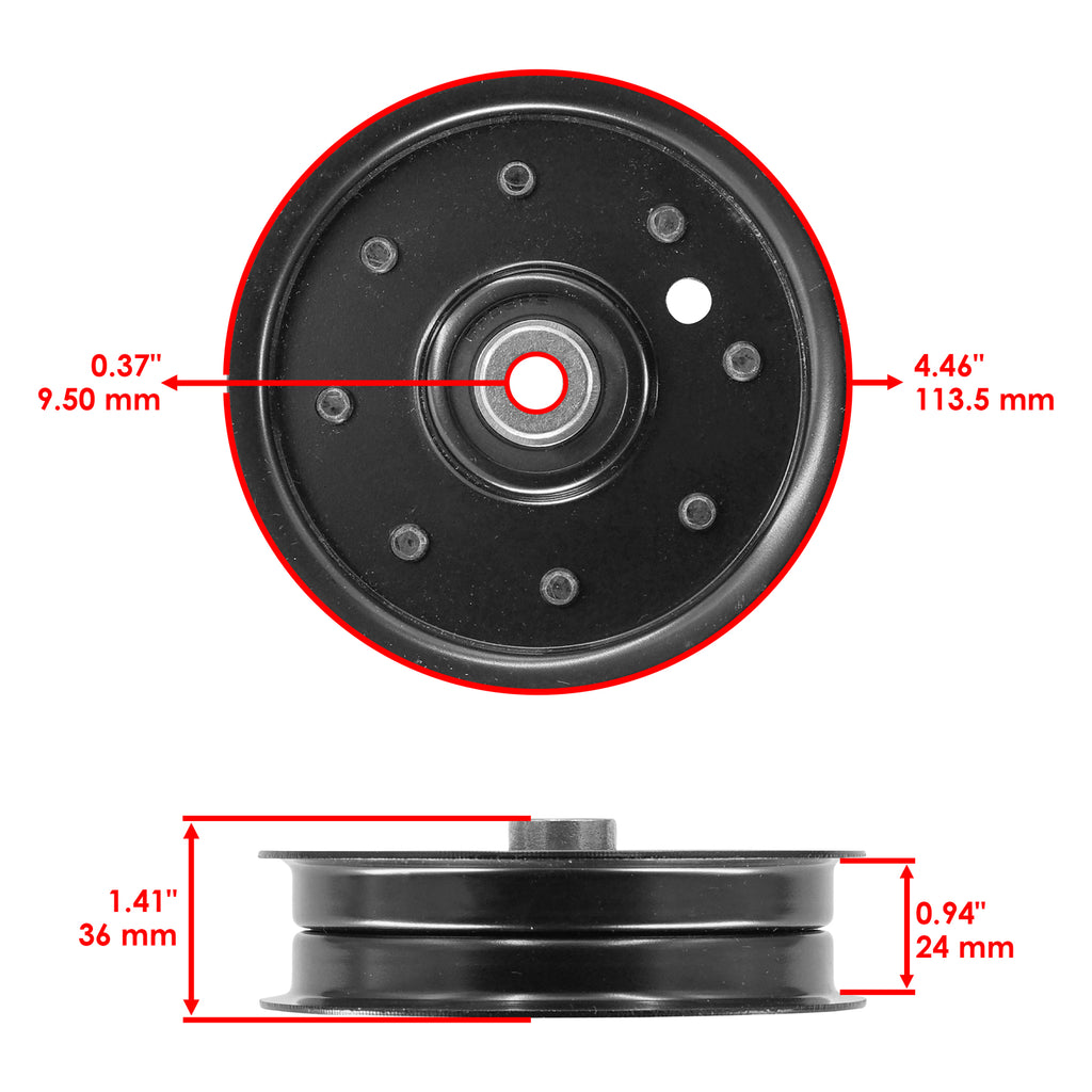 Deck Idler Pulley 38-Inch Replacement for John Deere 130 160 165 (1968–1998)