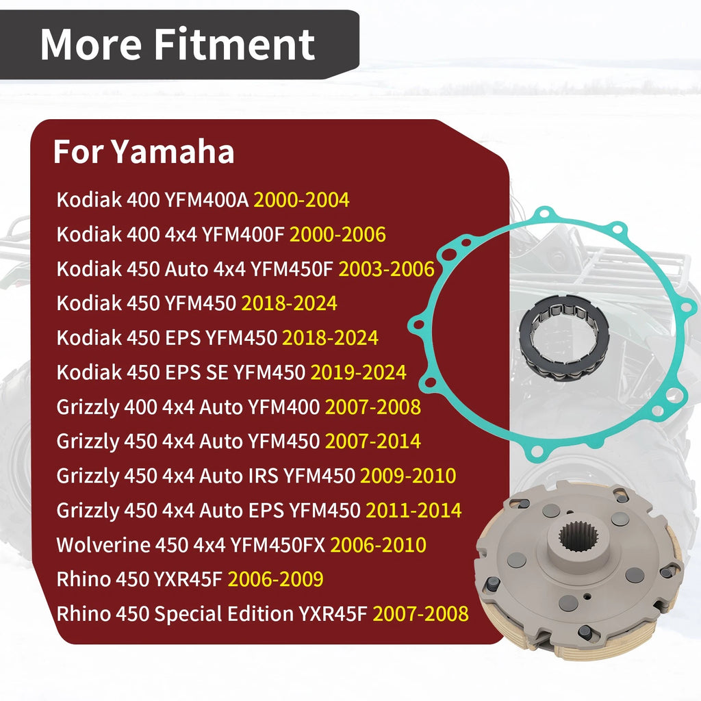 Wet Clutch Centrifugal Carrier w/ Bearing for Yamaha Kodiak Grizzly (400-450)