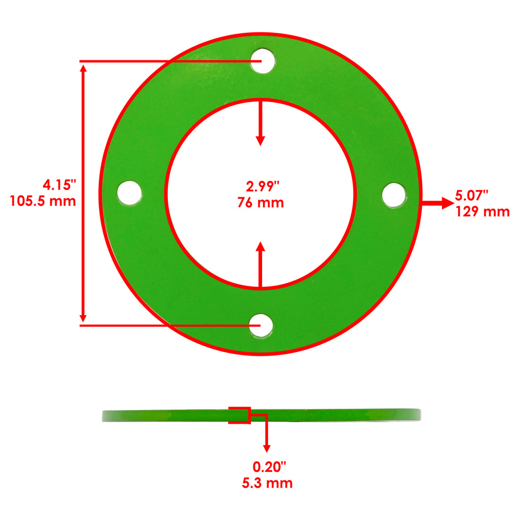 Deck Spindle Reinforcement Ring Replacement for John Deere 102–155C (1960–1970)