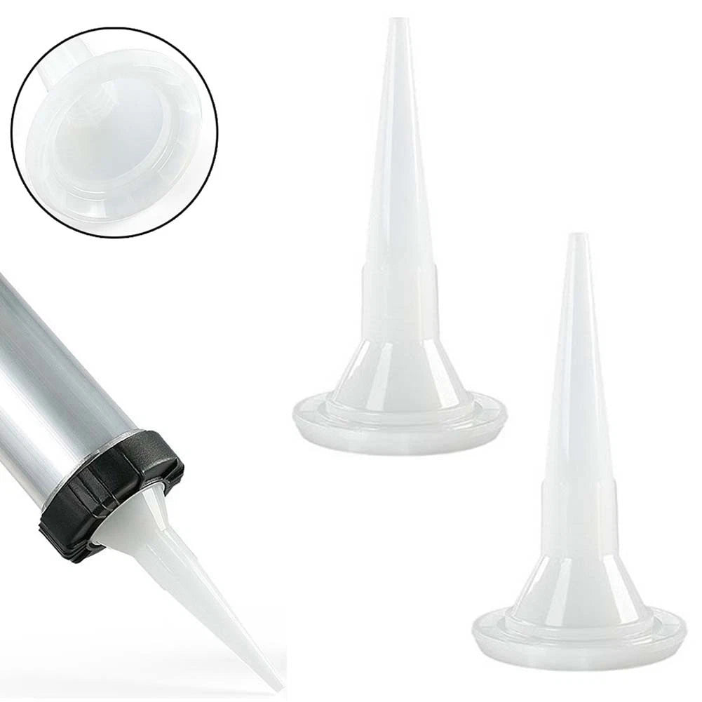 Caulking Nozzle for Home Improvement Tools (Plastic, White)