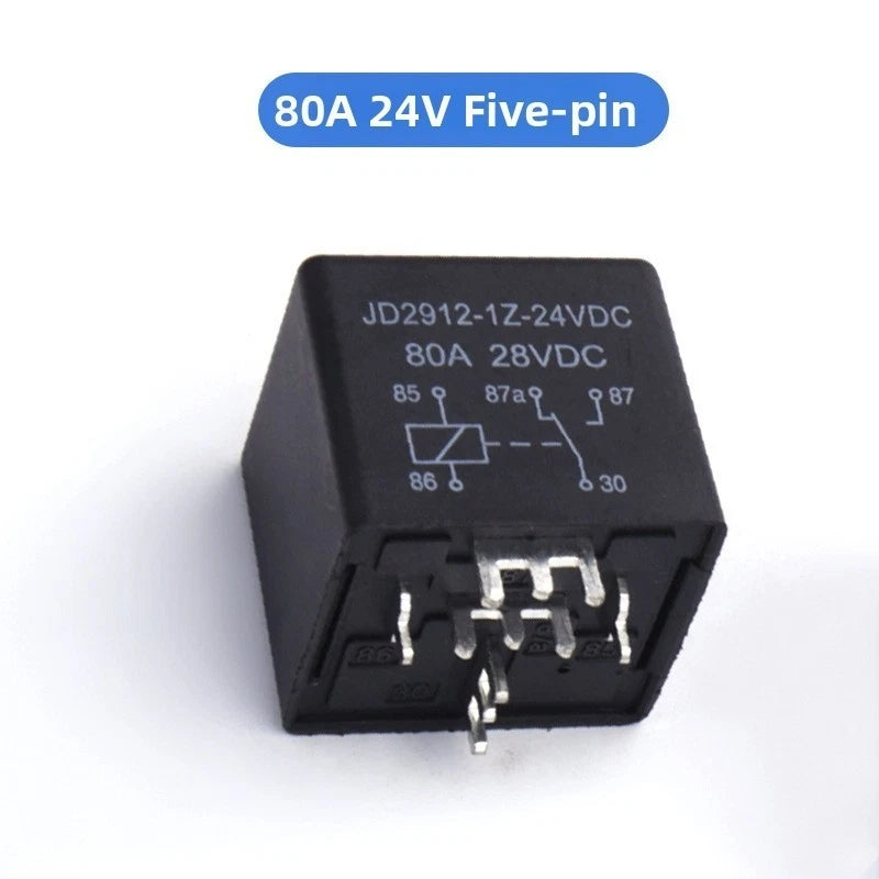 80A Sealed PCB Relay 12VDC 24VDC 4 Pin 5 Pin High Current