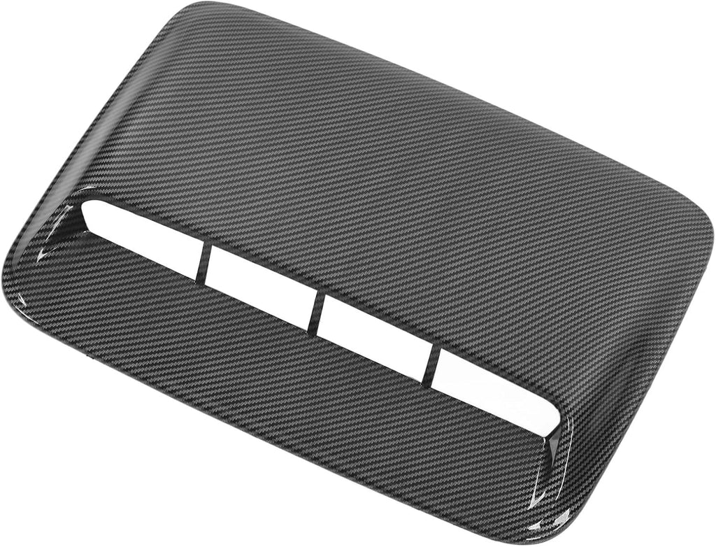 15-Inch Carbon Fiber Style Tape-On Bonnet Hood Scoop Vent Cover Universal
