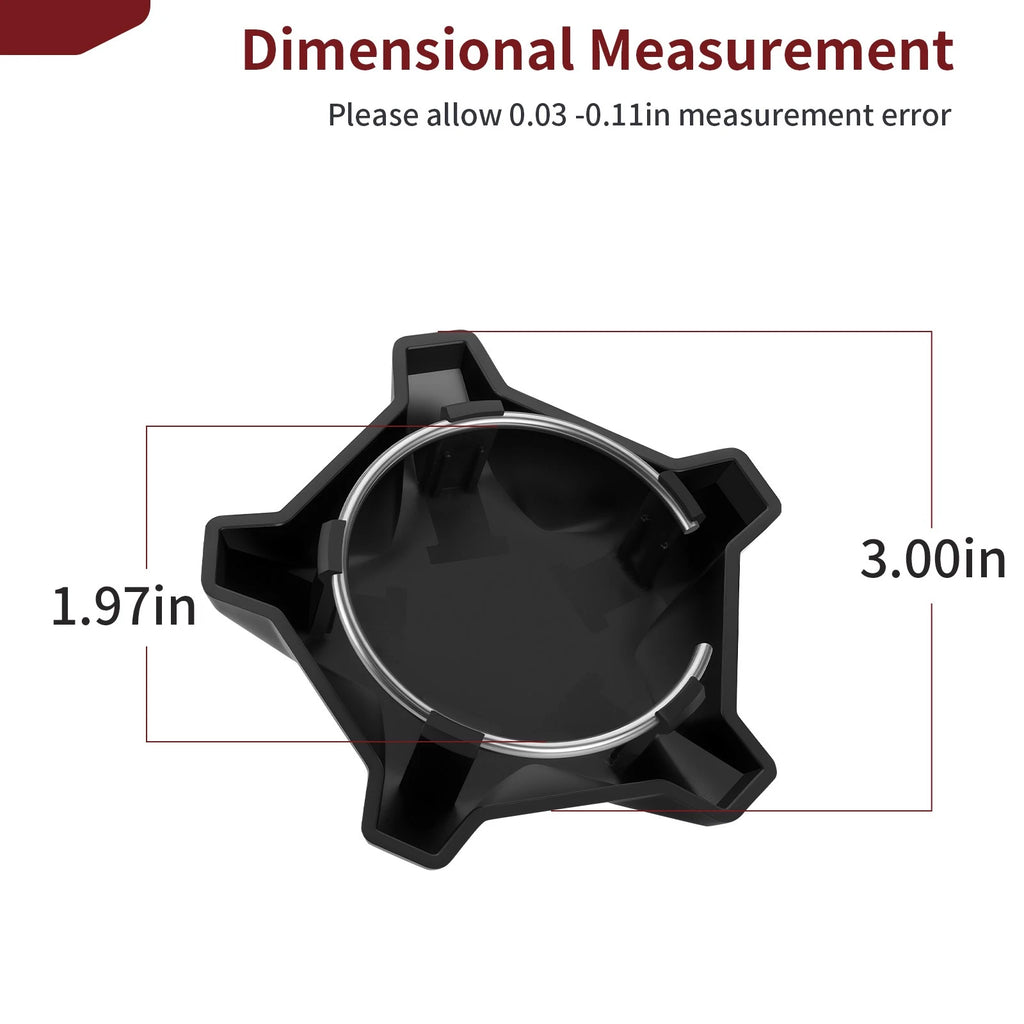 Set of 4 Rim Caps for Polaris RZR Turbo R (2022–2024) 1523842-744 Matte Flash Black