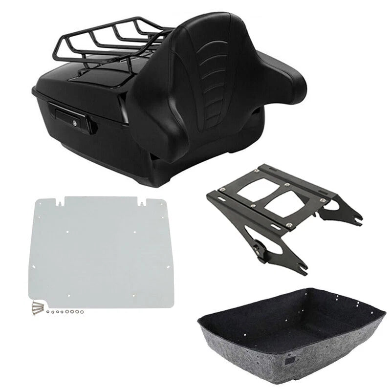 Trunk Backrest Pad Rack Mount Plate for Harley CVO Road Glide (2014–2026)
