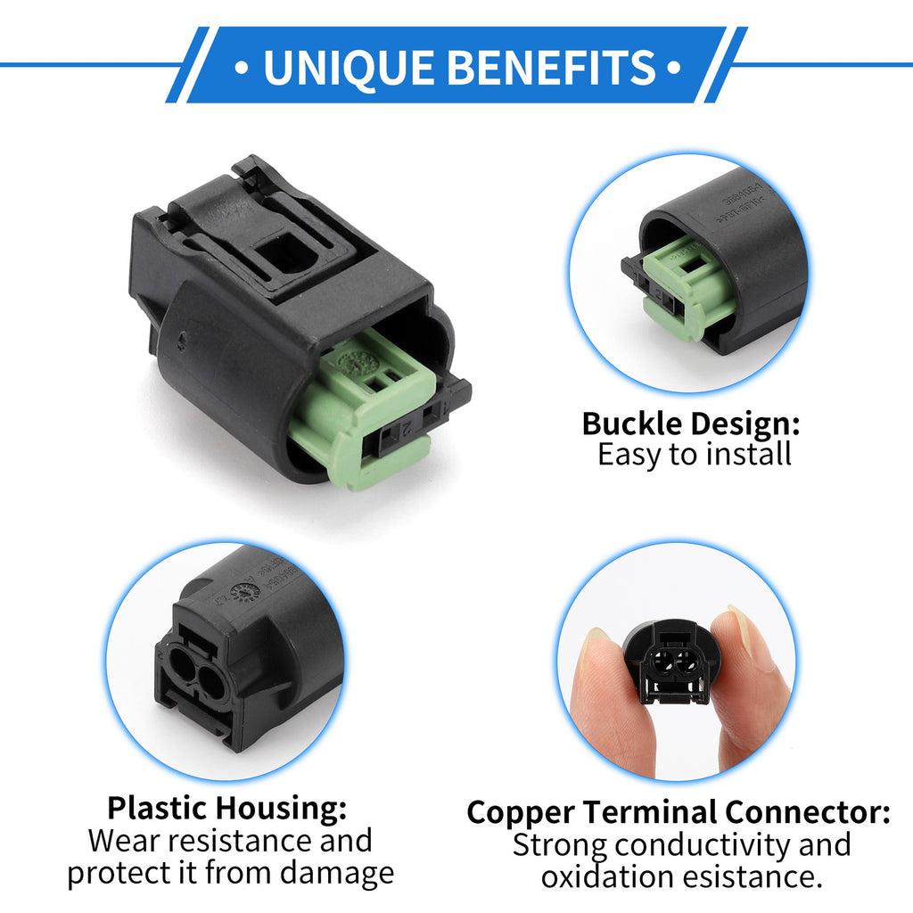 2 Pin Temperature Sensor Connector Plug for BMW 1 3 5 7 Series (2004–2013)