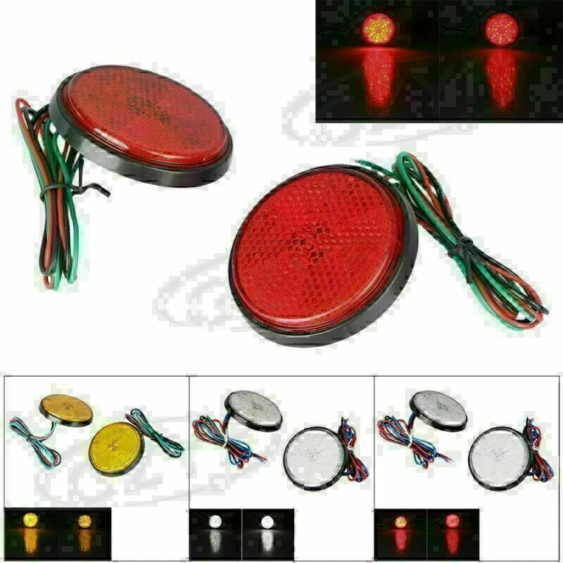 2X LED Reflector Rear Tail Brake Stop Marker Light for Car Truck
