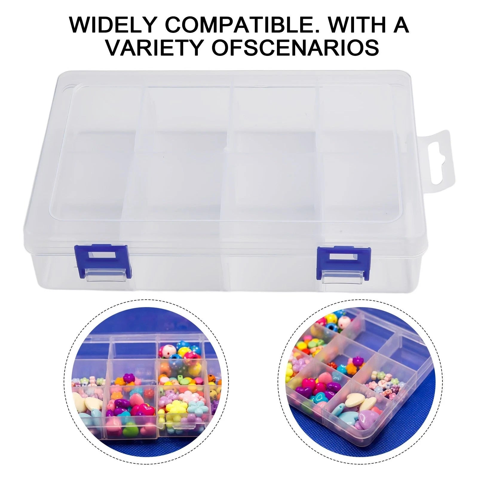 Adjustable 8 Grids Compartment Storage Box for Automotive Parts (Universal)