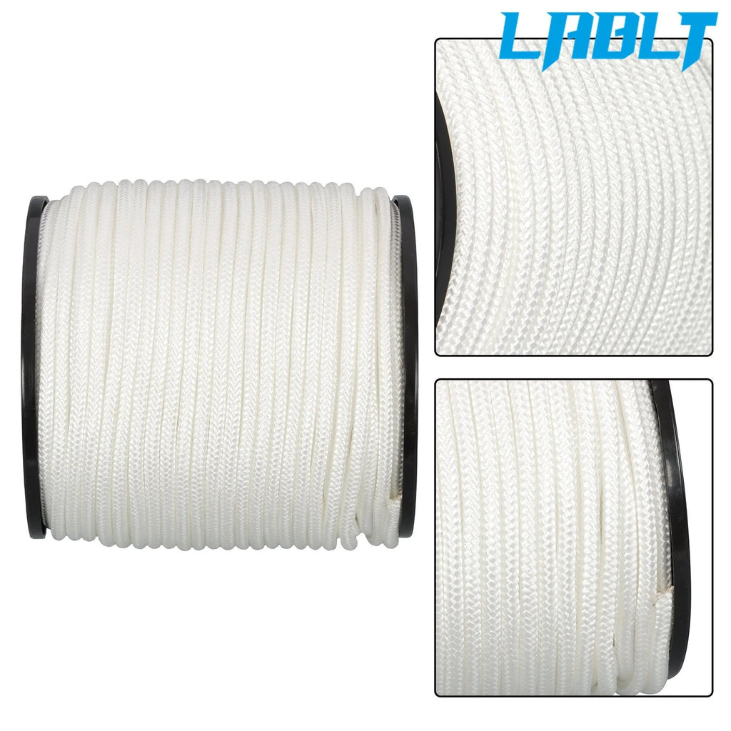 1/4" Nylon Rope 250' Solid Braid for Camping Hiking Swing