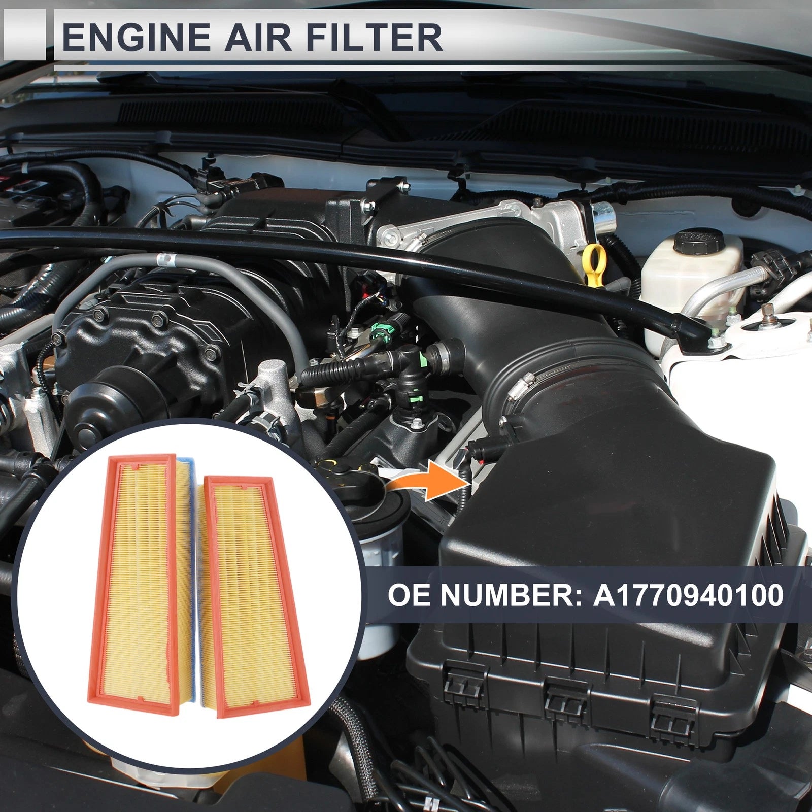 Engine Air Filter Replacement for Mercedes-Benz AMG S63 (2017–2020)