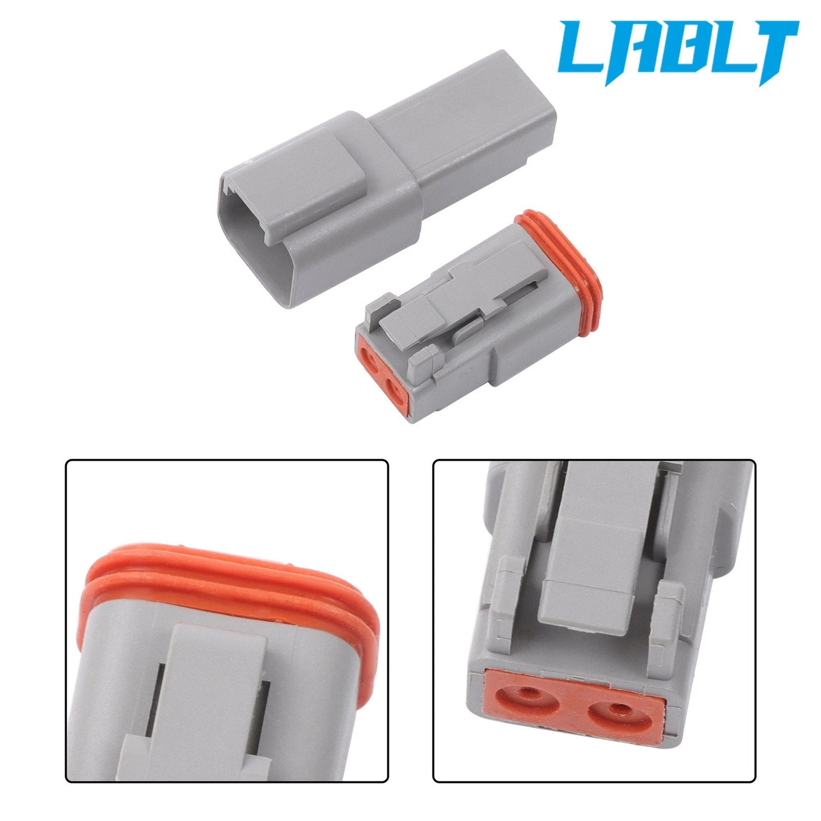 8Pcs 2Pin Waterproof Electrical Wire DT Connectors for