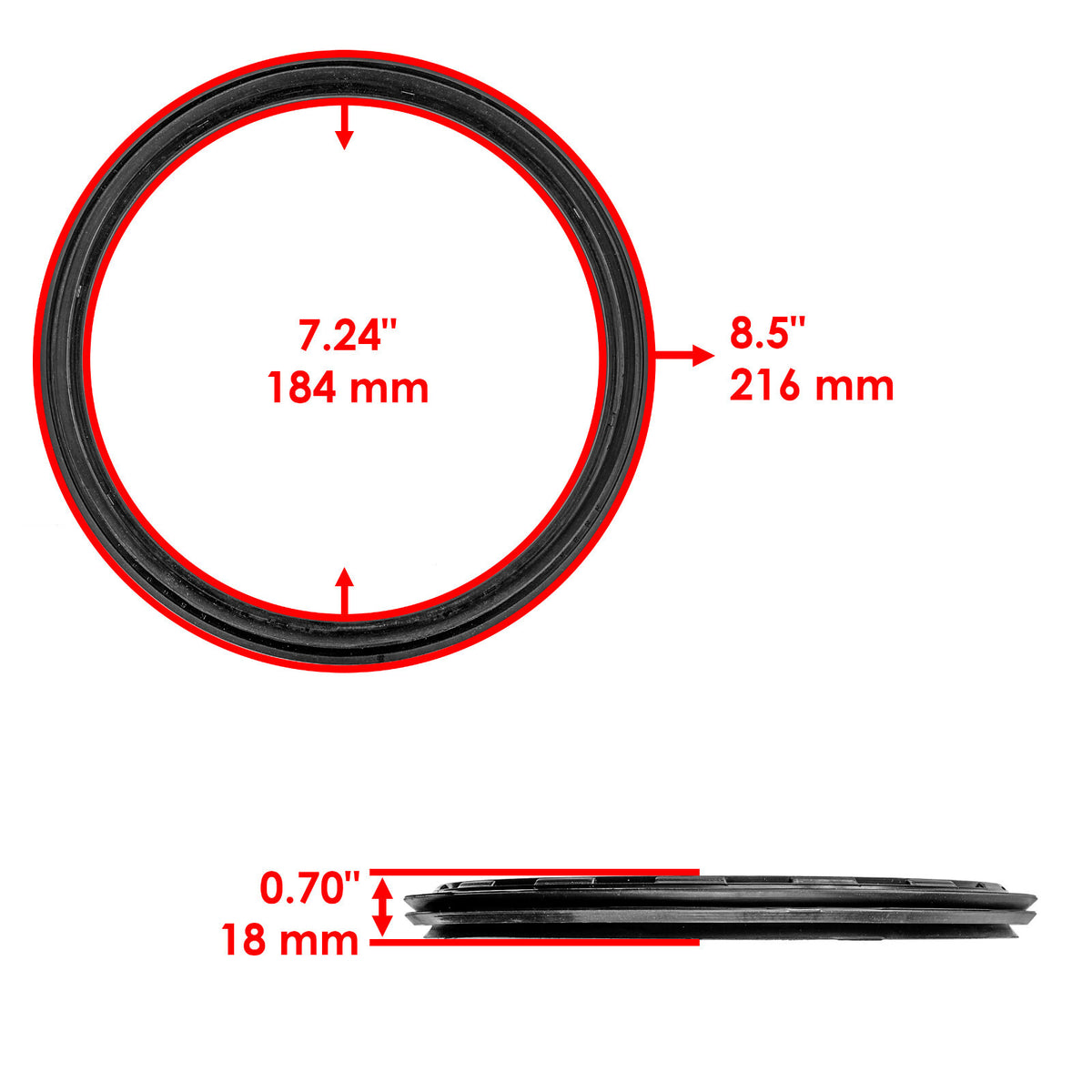 Front Left Brake Drum Seal Replacement for Kawasaki (2003–2008)