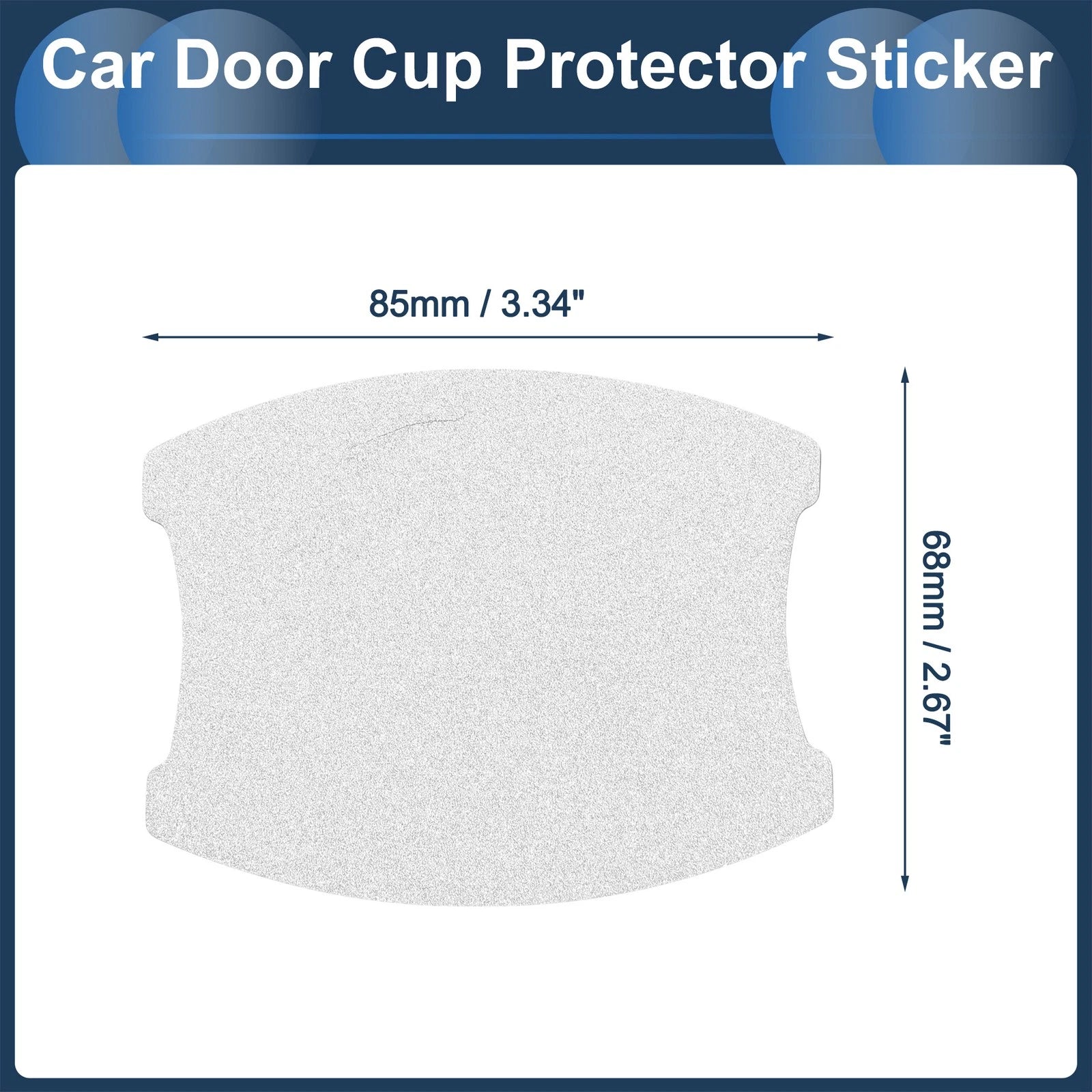 Car Door Handle Scratch Protector for (68x85mm, Matte Silver)