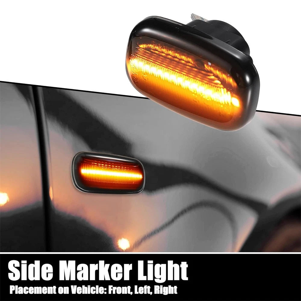 2Pcs Sequential LED Side Marker Signal Light For Toyota Supra Celica MR2 Starlet