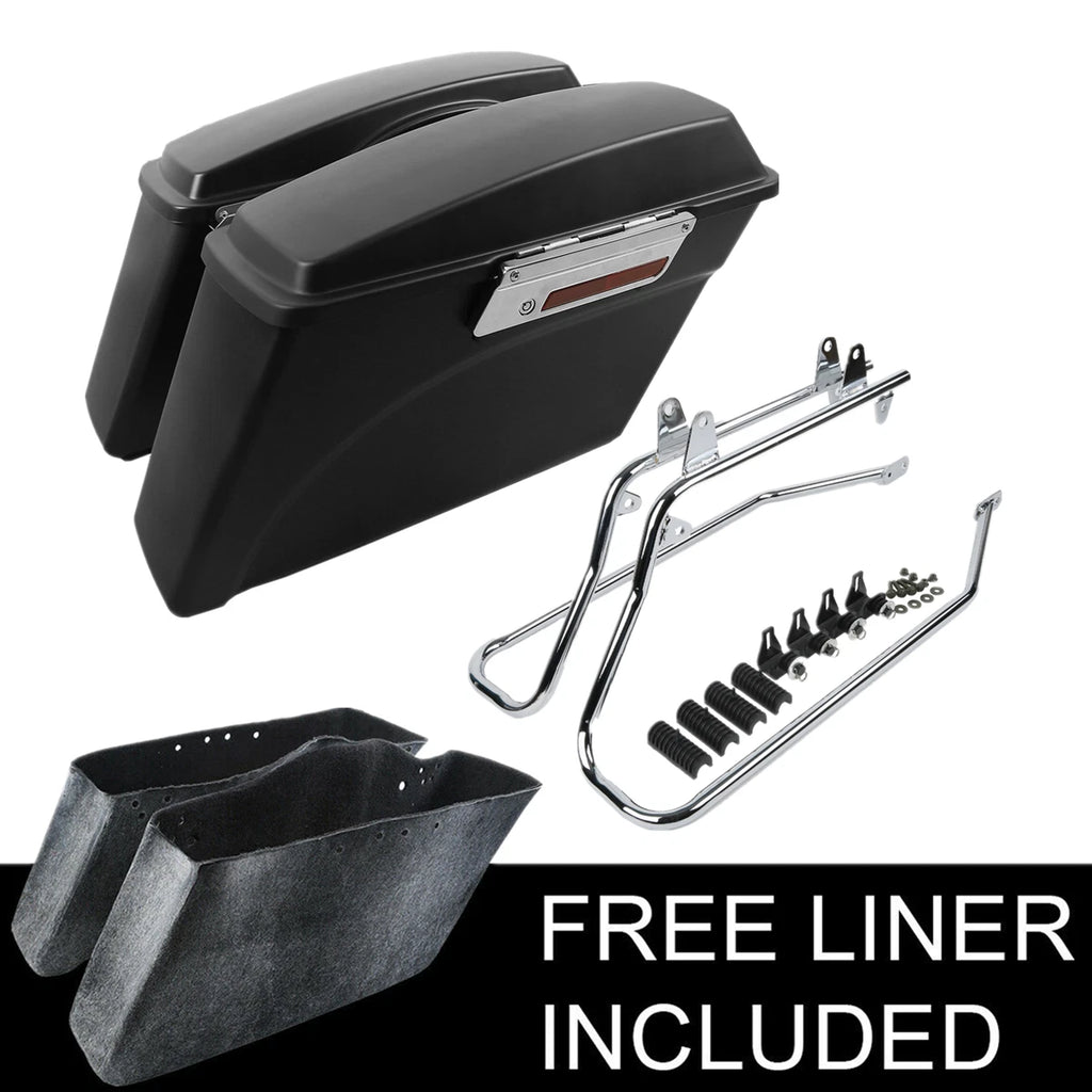 Matt Hard Saddlebags Conversion Brackets for Harley Softail Fatboy (1984–2017)