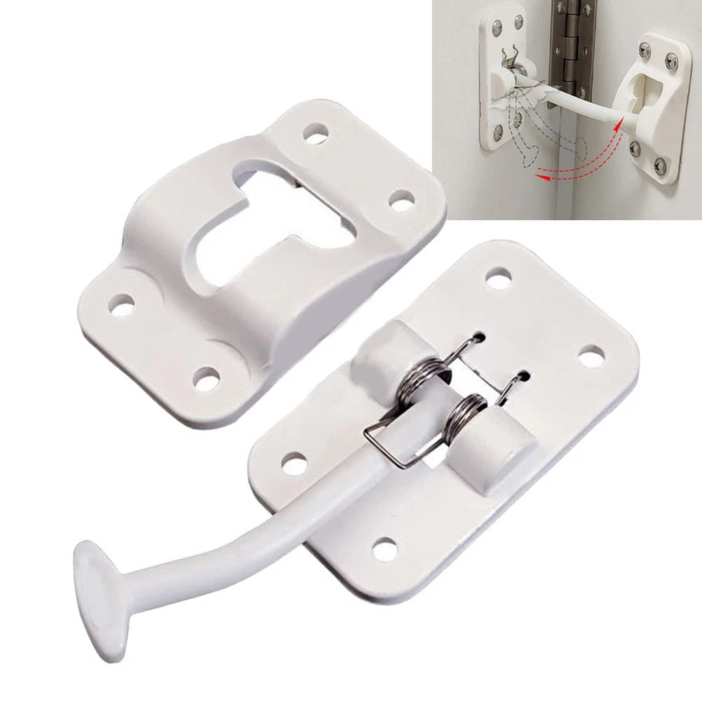 RV Door Catch Latch T Style Holder for Efficient Installation (White)