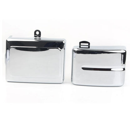 Chrome Battery Side Covers for Harley Dyna Fat Bob/Glide (2006–2017)