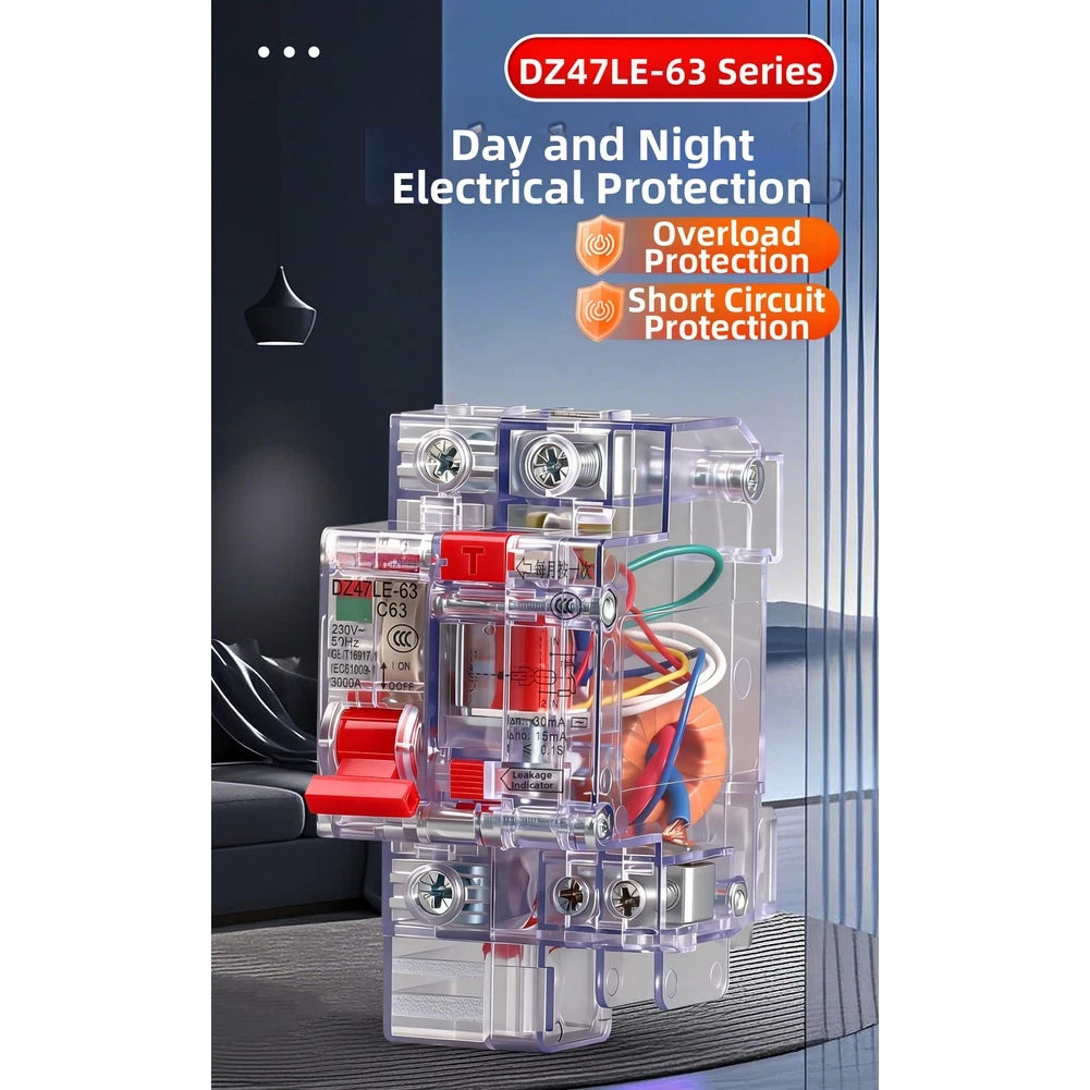 DZ47LE Series 3P RCCB for Leakage Detection (6A to 63A)