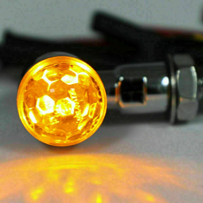 Universal Chrome Mini Bullet Turn Signal Indicator Light CR Len T9