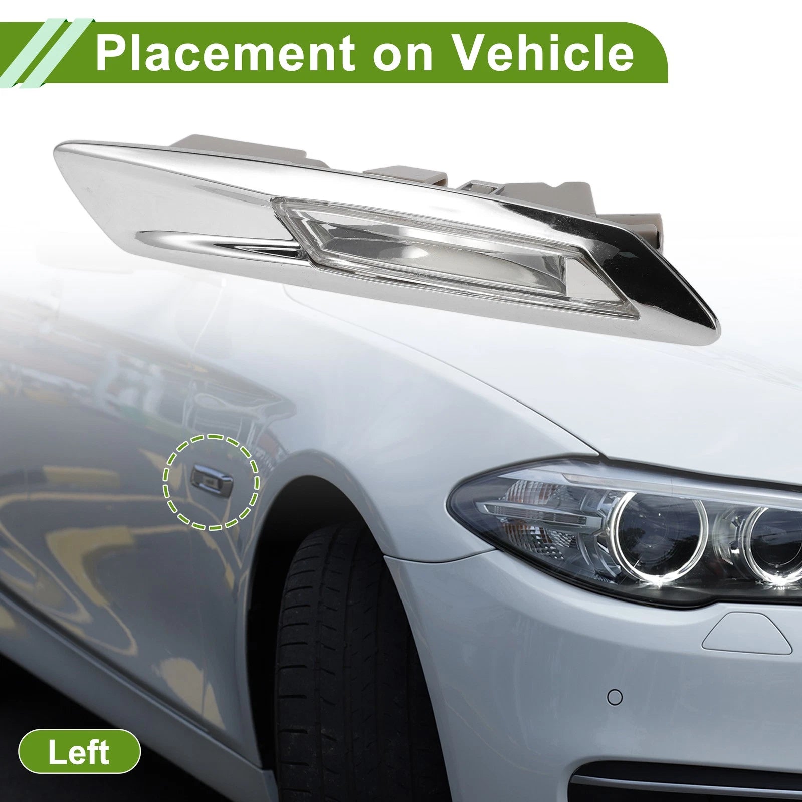Left Side Marker Light Cover Replacement for BMW 535i (2011–2013)
