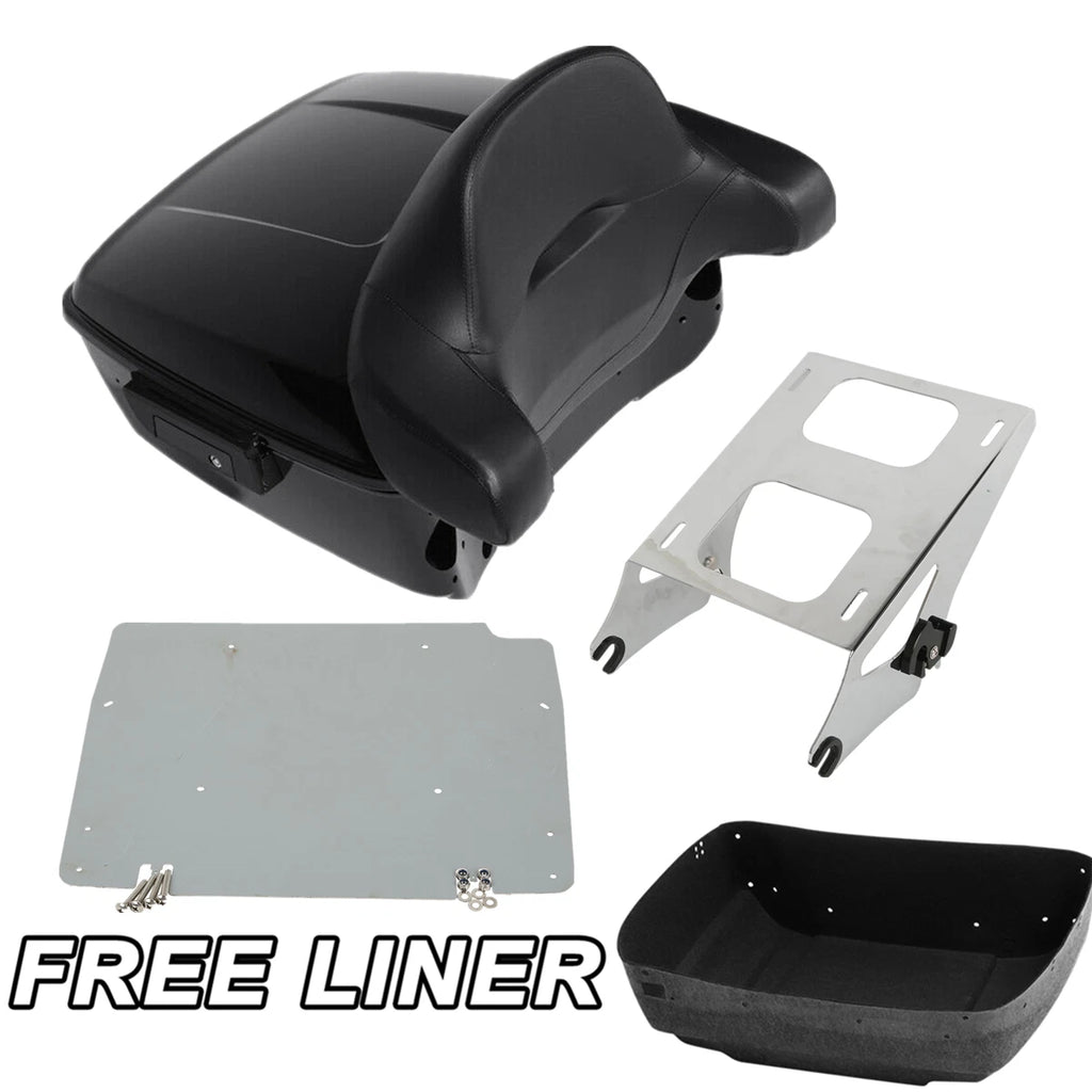 Trunk Backrest Pad Mount Rack Plate for Harley Electra Glide (2014–2023)