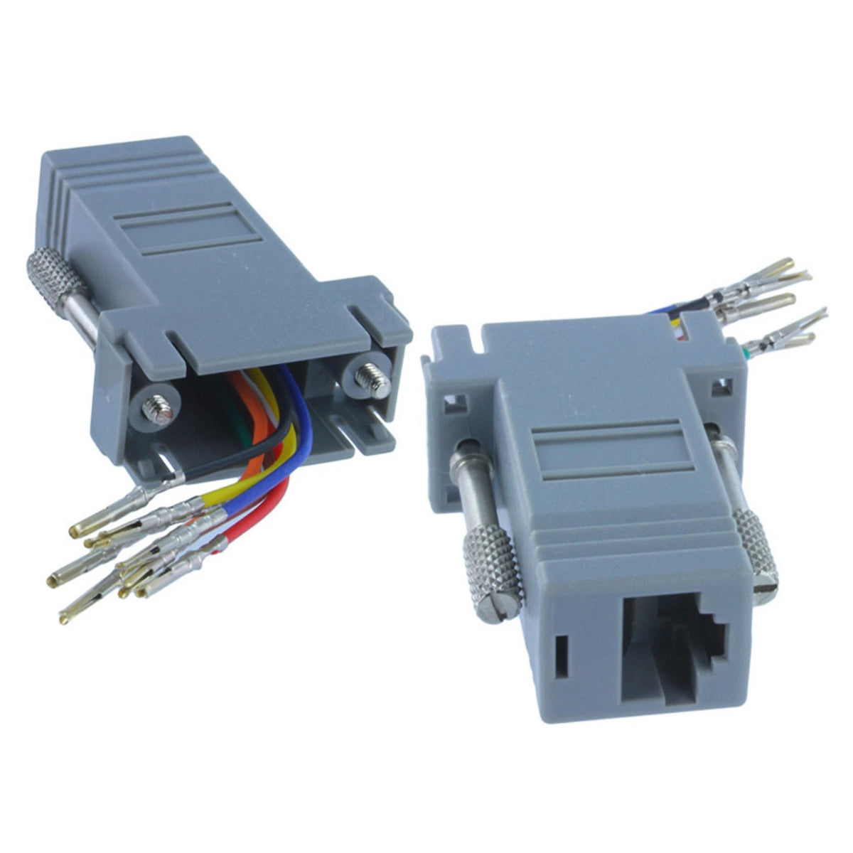 DB9 9 Pin RS232 to RJ45 Network Adapter Converter (8P8C)