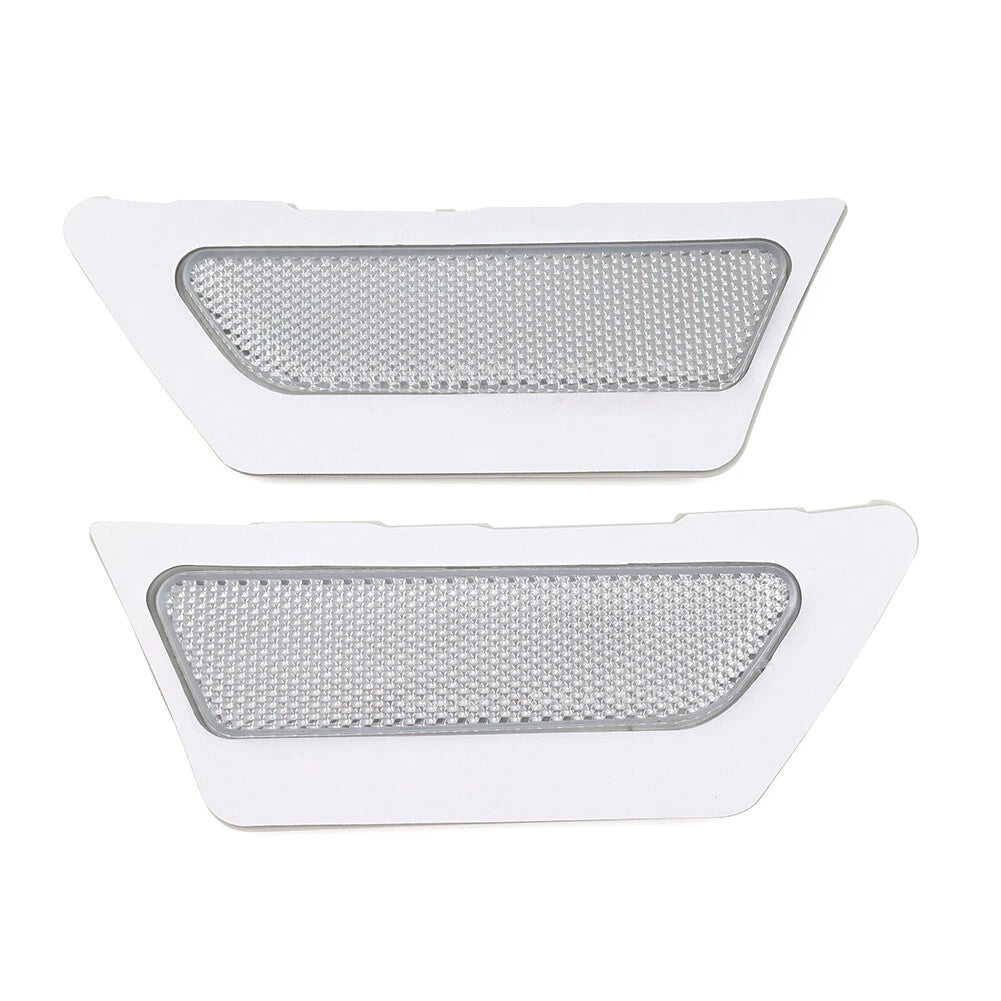 2X White Front Bumper Reflector Side Marker Lights for Audi A4 B9 (2017–2019)