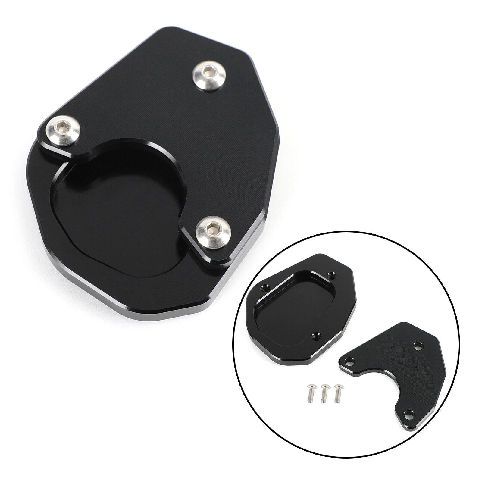 Kickstand Enlarger Plate Pad for Trident 660 (2021–2022) T9 BLK