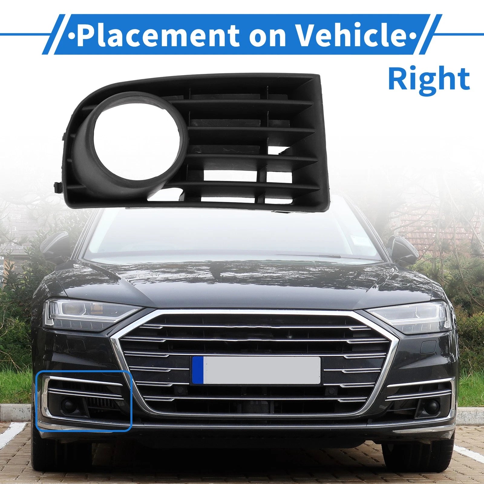 Front Right Fog Light Grill Replacement for Volkswagen Golf 5 (2005–2009)