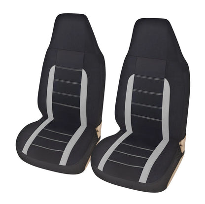 2X Front Seat Covers for Car (Fashion Style, Gray)