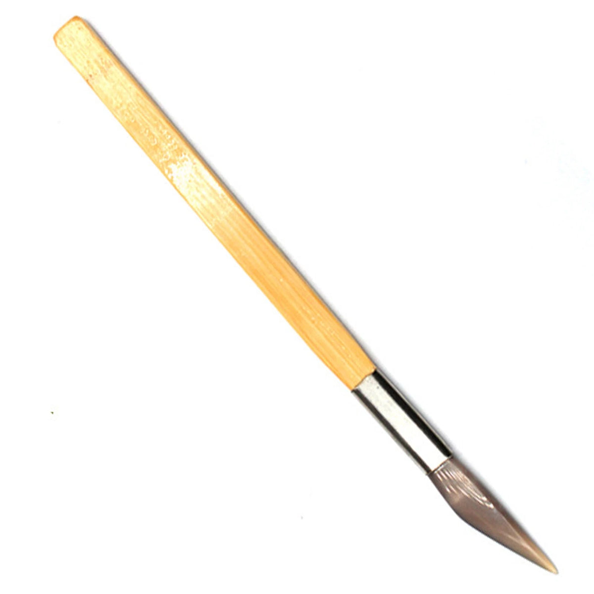 Bamboo Handle Polishing Burnisher Tool for Agate Knife Blade (220mm-230mm)