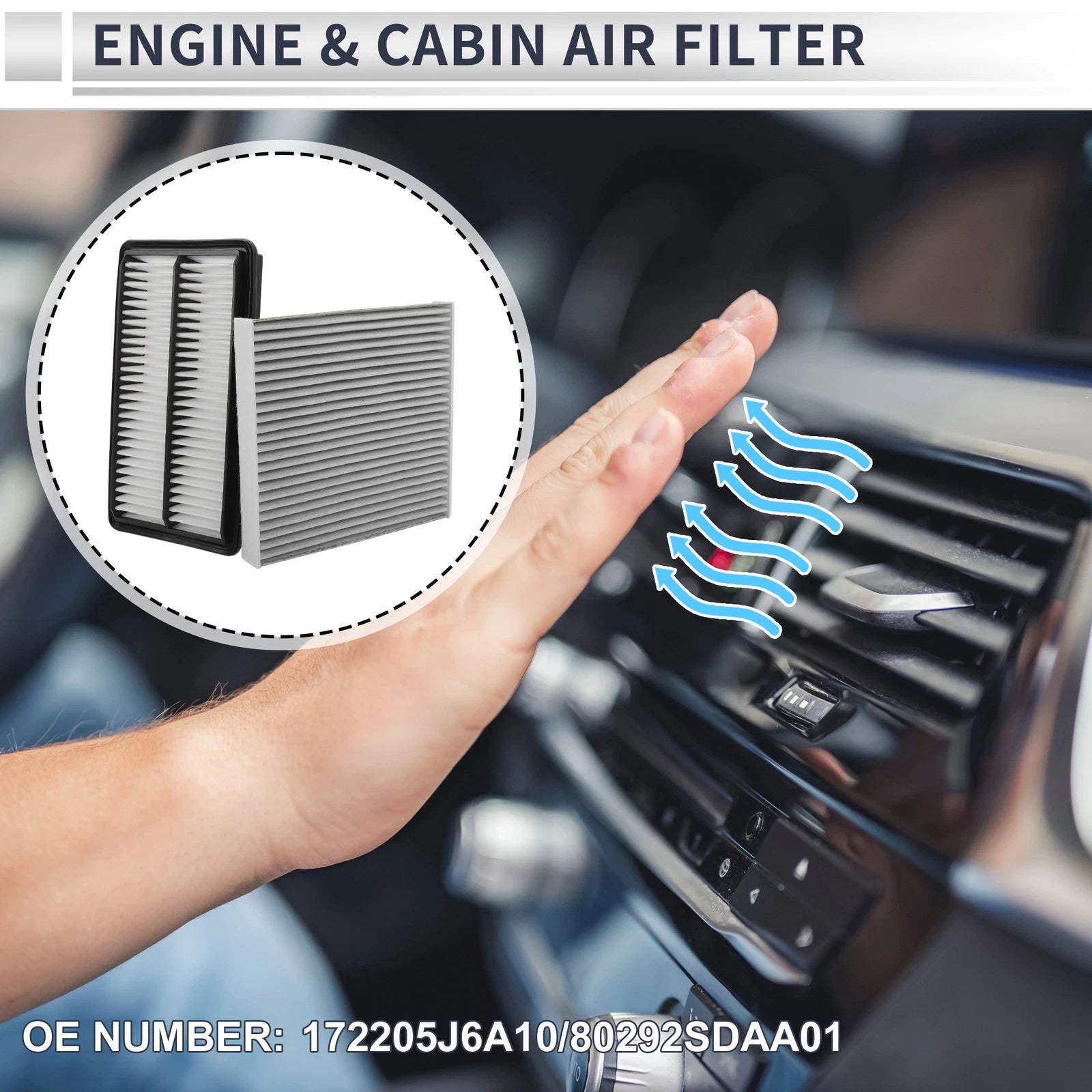 Cabin Air Filter Combo for Honda Pilot 3.5L (2016–2019)