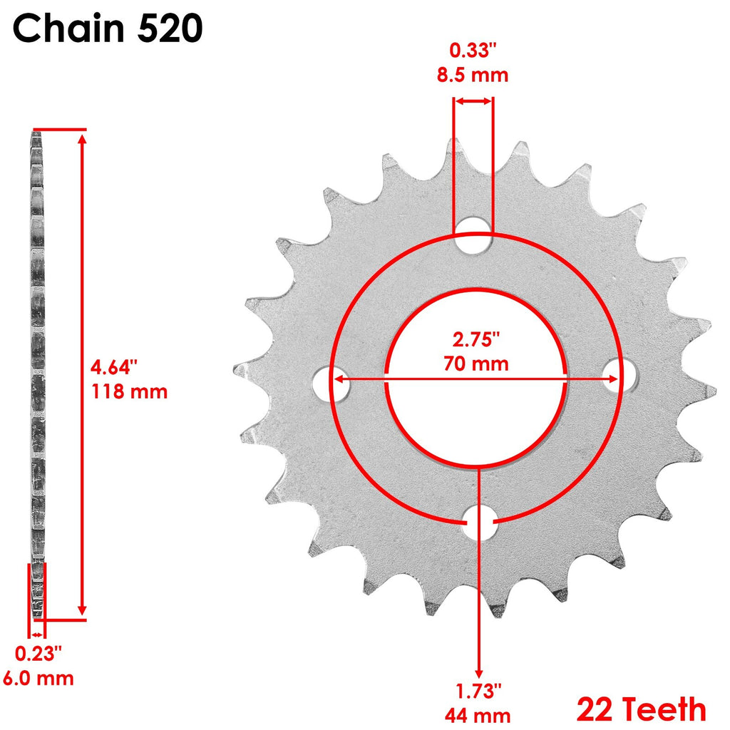 Chain and Sprockets Kit Replacement for Suzuki LT80 Quadsport 2X4 (1989–2006)