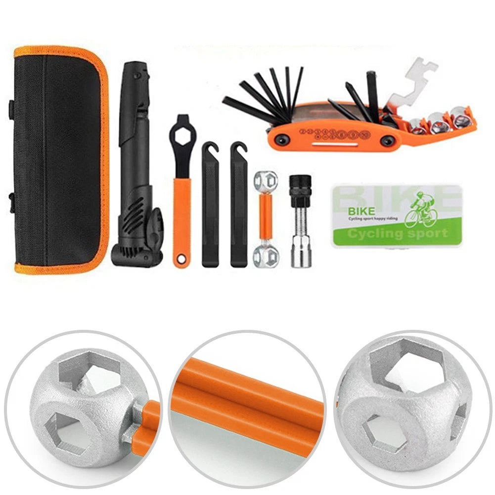 Multi Functional Bicycle Repair Tool Set for Easy Carrying
