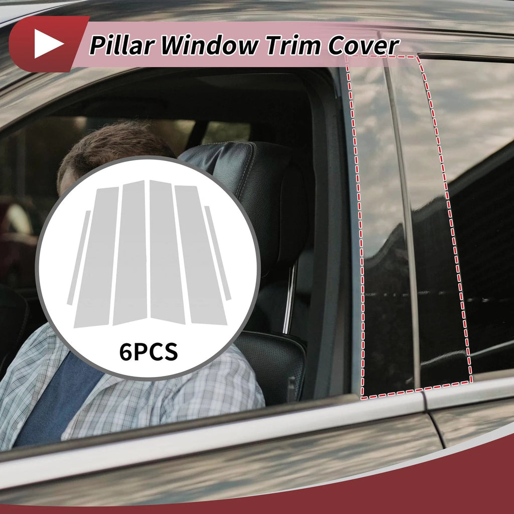 6 Pcs Door Pillar Window Trim Replacement for Lexus ES (2019–2022)