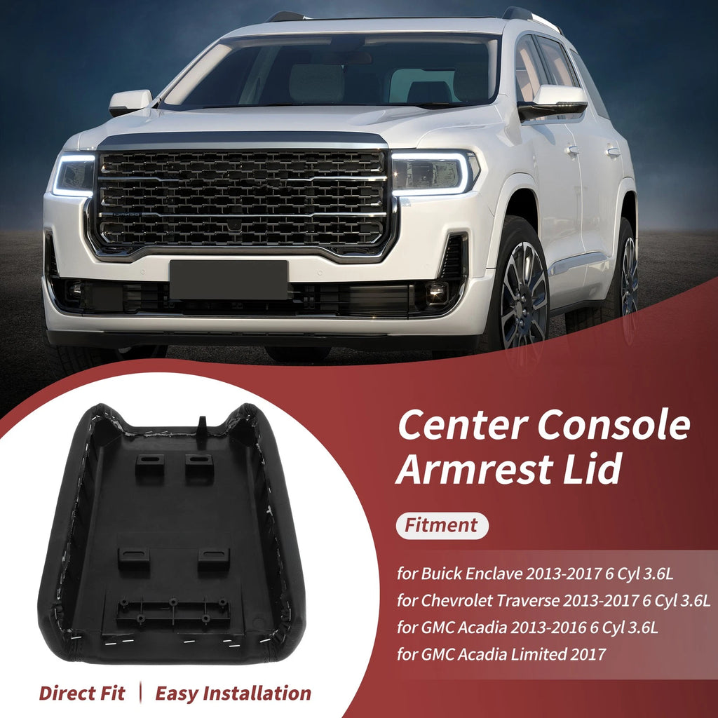 Center Console Armrest Lid Replacement for Chevy Traverse GMC Acadia Black (2018–2021)