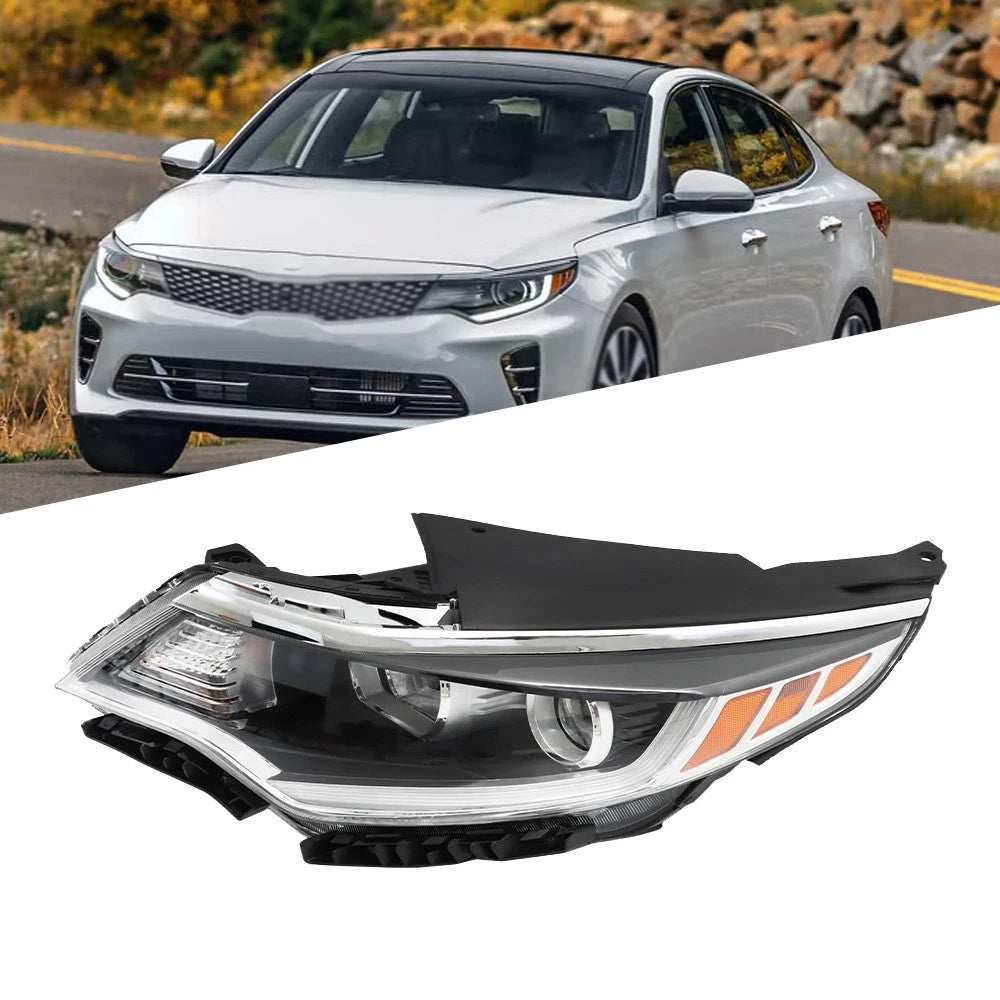 LH Headlight for Kia Optima (2016–2018) Halogen Clear Lens