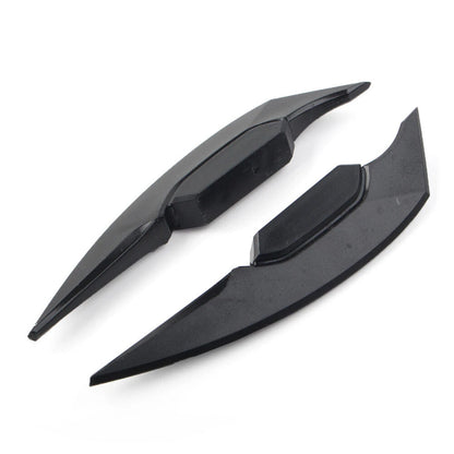 Black Fairing Winglets Side Spoiler Deflector Air Wing Kit Universal