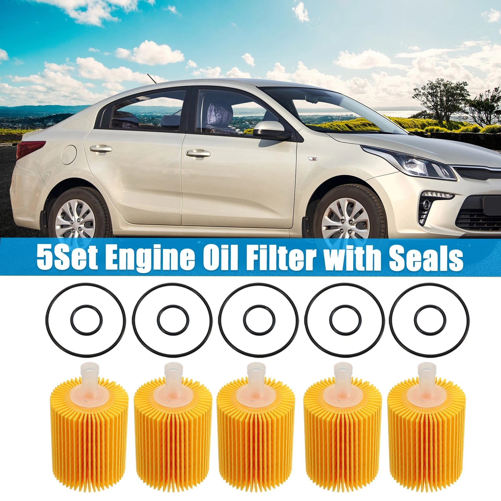 Engine Oil Filter Replacement for Toyota Tundra 5 Pack (2007–2021)