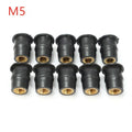 10 PCS Rubber Nuts for Motorcycle (M5, 12.813.8mm)