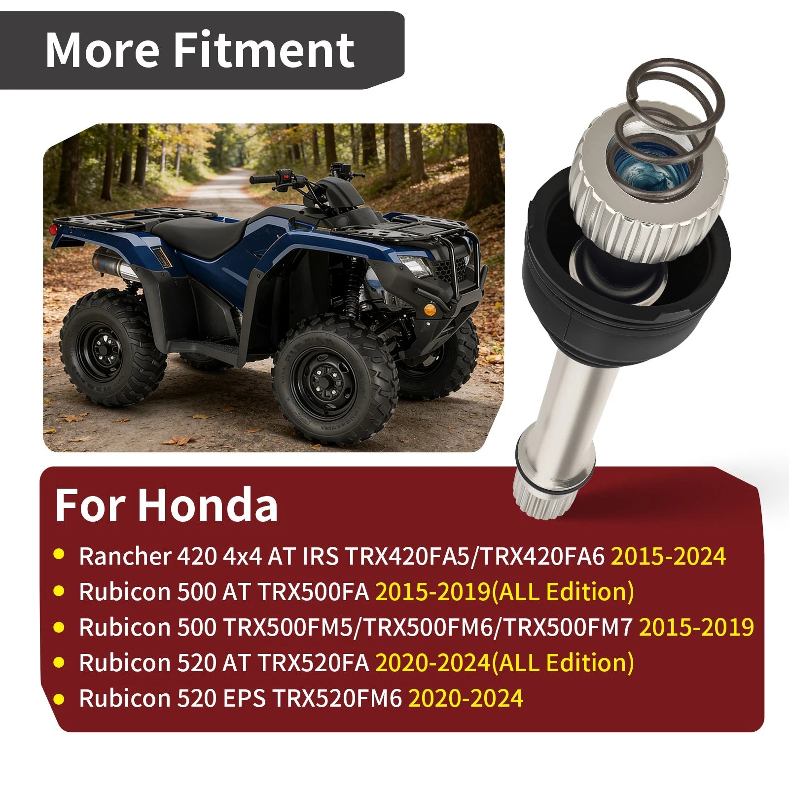 Propeller Shaft Rear Drive for Honda Rubicon 500 TRX 500/520 (2015–2024) 40200-HR6-A60