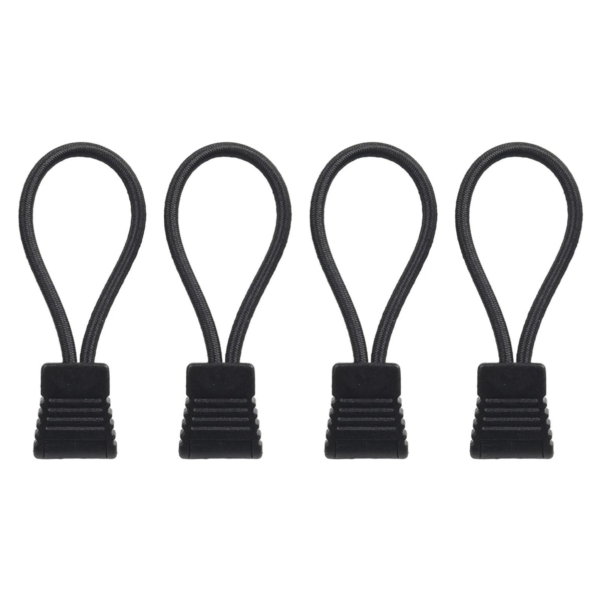 Set of 4 Hose Clips for Scuba Diving 6.5cm Black Elastic Bungee Rope