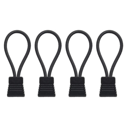 Set of 4 Hose Clips for Scuba Diving 6.5cm Black Elastic Bungee Rope