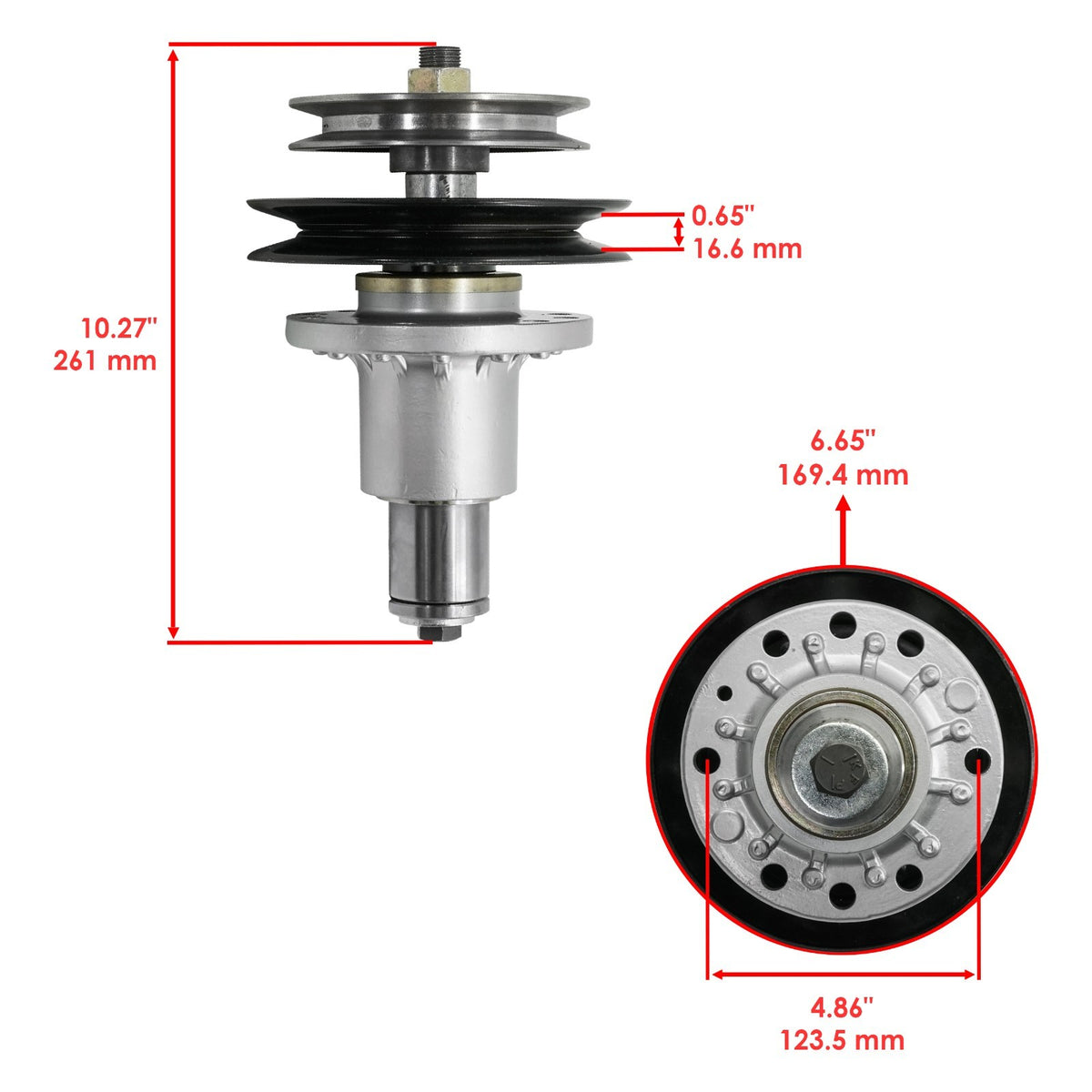 Deck Spindle Set Replacement for Exmark FMD524 FMD604 52 60 inch (2005–2015)