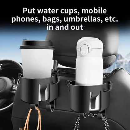 Car Interior Hook Organizer with Cup Holder and Phone Mount for Easy Access