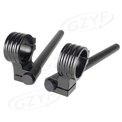 1 Pair Clip On Handlebars for Universal Motorcycle (52mm) Black